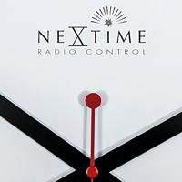 NeXtime NE-3999STRC Wandklok Dia. 35 Cm, Aluminium, Wit, &apos;Station&apos; Radio Controlled (DCF) - thumbnail