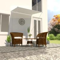 VidaXL Luifel uittrekbaar 150x150 cm crème - thumbnail