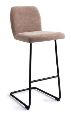 Jesper Home Barkruk 'Ikata' Arch Black, kleur Mocha Mist (zithoogte 75cm)