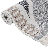 VidaXL Vloerkleed 160x230 cm katoen zwart en grijs - thumbnail