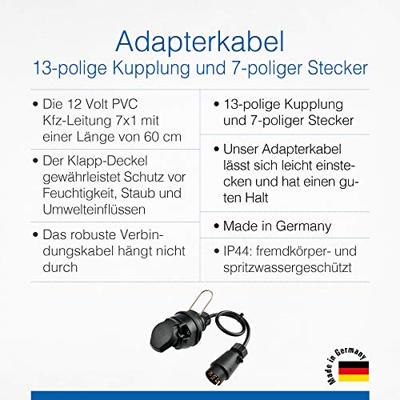 AS Schwabe 60468 Aanhangeradapter [Stekker, 7-polig - Stekkerdoos, 13-polig] Kunststof