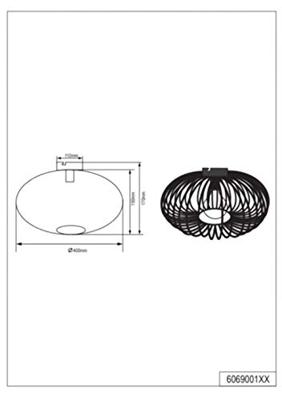 Trio Spijltjes design plafondlampJohann koperbruin - 606900162