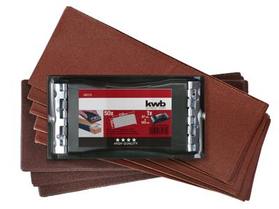 kwb 485170 Professionele handslijperset, met 50 schuurstroken 93 x 230 mm 1 stuk(s) kwb 485170 Professionele handslijperset, met 50 schuurstroken 93 x 230 mm 1 stuk(s)