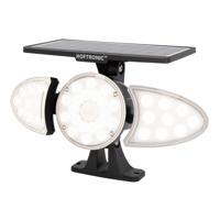 Fulco - LED Solar Wandlamp - Incl. Bewegingssensor - 6000K Daglicht wit - IP65 Waterdicht - Kantelbaar - Zonne energie - thumbnail