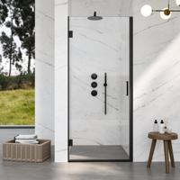 Marenza Neptune 5000 Douchedeur - 75x200cm - profielloos veiligheidsglas - anti kalk - mat zwart NWA6211-75MB - thumbnail