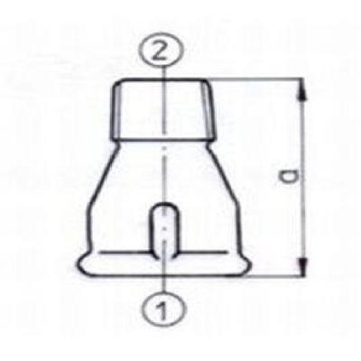 Soknippel Nr.246 Zwart - Sok 3/4 x Nippel 1/2