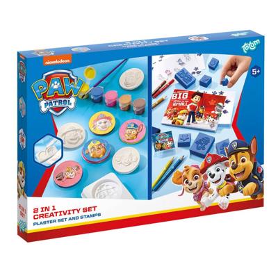 Totum PAW Patrol 2-in-1 gipsfiguren & stempel knutselset