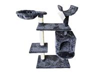 Krabpaal voor Katten Gloria Jarama Boomstructuur Grijs Hout Papier Sisal (35 x 100 x 60 cm) - thumbnail