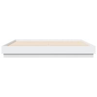 Bedframe massief hout wit 200x200 cm - thumbnail