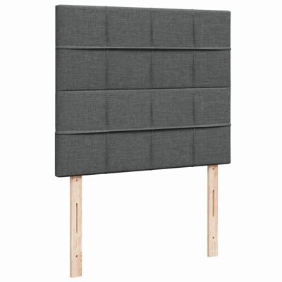 Boxspring met matras stof donkergrijs 120x200 cm - thumbnail