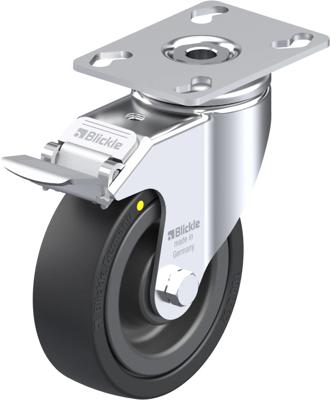 Blickle LKPA-VPA 101K-FI-EL Zwenkwiel met rem Wieldiameter: 100 mm Draagvermogen (max.): 80 kg 1 stuk(s)