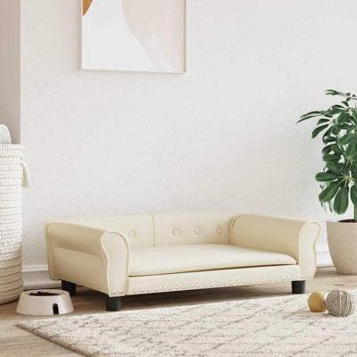 Hondenmand 95x55x30 cm kunstleer crmekleurig