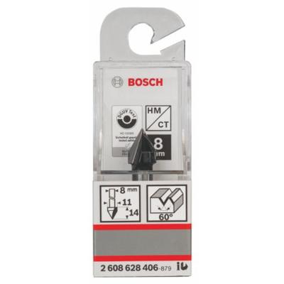 Bosch Accessories 2608628406 Groeffrees Hardmetaal Lengte 45 mm Afmeting, Ø 11 mm Schachtdiameter 8 mm Bosch Accessories 2608628406 Groeffrees Hardmetaal Lengte 45 mm Afmeting, Ø 11 mm Schachtdiameter 8 mm