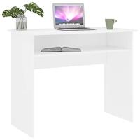 Bureau 90x50x74 cm bewerkt hout wit - thumbnail