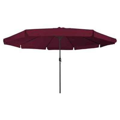Tuinparasol Rood en Zwart 395 x 395 x 245 cm Polyester en staal