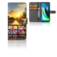 Motorola Moto G9 Play | E7 Plus | Flip Cover | Amsterdamse Grachten - thumbnail