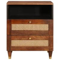 Nachtkastjes Bruin 50 x 33 x 60 cm Bamboe en massief mango hout - thumbnail