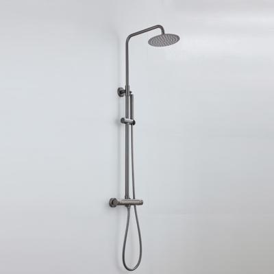 Opbouw Regendouche Set BWS Exclusive Ronde Hoofddouche 20 cm Gunmetal