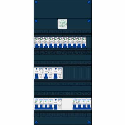 GACIA krachtgroepenkast 11 groepen 230v krachtgroep 16A 400V met aardlekschakelaars HS 4P 40A Gacia