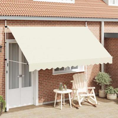 VidaXL Luifel handmatig uittrekbaar 350 cm crème