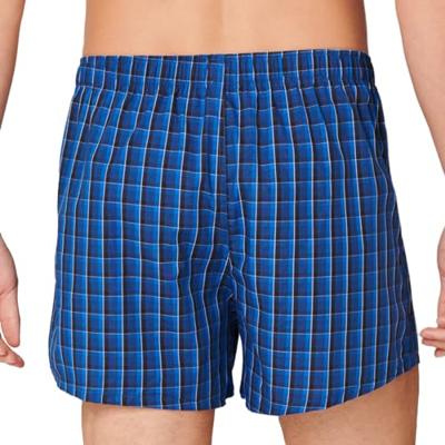 Schiesser Boxers met ruit blauw 2-pack