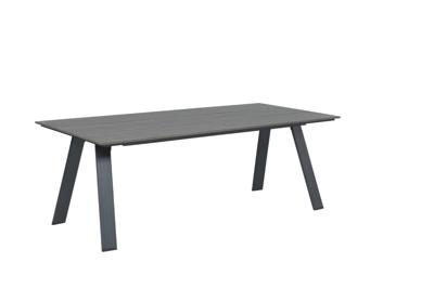 Nevada dining tafel 240x100 carbon black/ vint. wood plw. Garden Impressions - Garden impressions