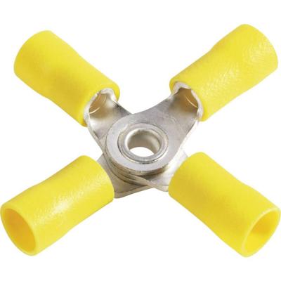 Vogt Verbindungstechnik 3655a4 Splitter Dwarsdoorsnede (max.)=6 mm² Schachtdiameter=4 mm Deels geïsoleerd Geel 1 stuk(s)