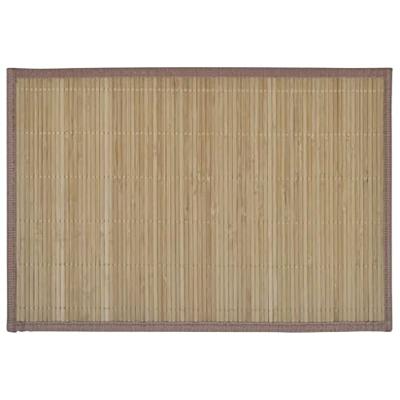 VidaXL 6 st placemats 30x45 cm bamboe bruin VidaXL 6 st placemats 30x45 cm bamboe bruin