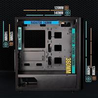 PC-behuizing zonder voeding - BITFENIX Sabre Mesh (zwart) - Medium toren - ATX-formaat - thumbnail