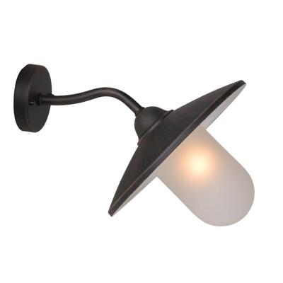Lucide ARUBA - Wandlamp Binnen/Buiten - Ø 30 cm - 1xE27 - IP44 - Roest bruin