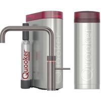 Quooker Fusion Square Keukenkraan Set - Kokend Warm- en Koud Water - Gunmetal - Inclusief PRO3 Reservoir & CUBE - Direct Gekoeld Bruisend Water - thumbnail