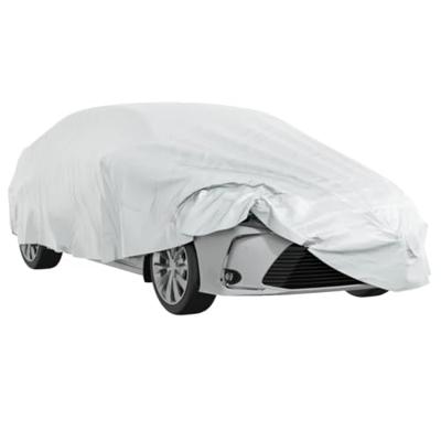 Autohoes voor sedan met gespriemen XXL volledig zilverkleurig