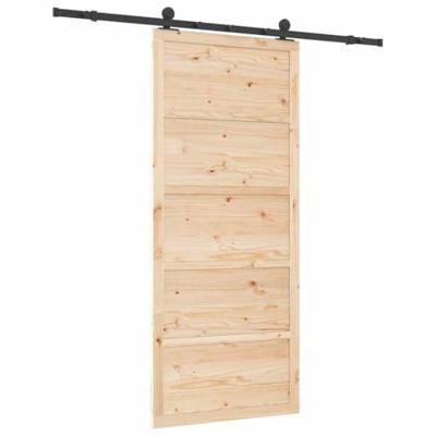 Schuifdeur Bruin 90 x 208 cm Massief grenenhout