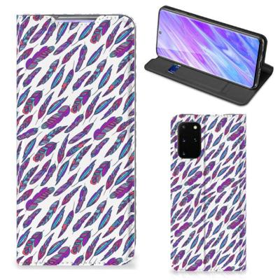 Samsung Galaxy S20 Plus | Hoesje met Magneet | Feathers Color Samsung Galaxy S20 Plus | Hoesje met Magneet | Feathers Color
