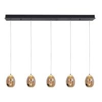 Highlight Hanglamp Golden Egg 5 lichts L 108 cm amber-zwart - thumbnail
