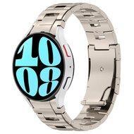 Titanium band met aansluitknop - Titanium kleur - Samsung Galaxy Watch 6 - 40mm & 44mm - thumbnail