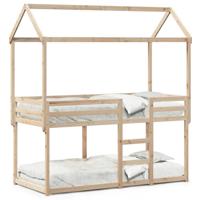 Stapelbedframe zonder matras massief grenenhout 90x200 cm - thumbnail