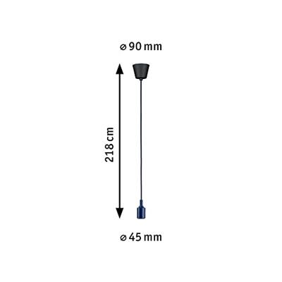 Paulmann 78430 Hanglamp E27 Nachtblauw, Zwart