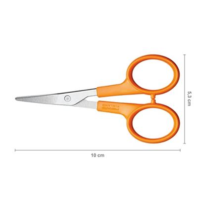 Fiskars klassieke precisie schaar, l: 10 cm, kurvet spids, 1 stuk