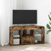 Hoek LED TV Kast Gerookt eiken 105 x 40 x 50 cm Bewerkt hout - thumbnail
