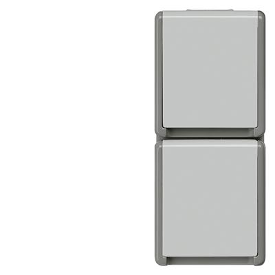 Siemens 5UB4724 Wandcontactdoos met randaarde Delta Grijs Schakelmateriaal 1 stuk(s)