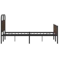 Bedframe zonder matras bewerkt hout bruin eikenkleur 140x190 cm - thumbnail