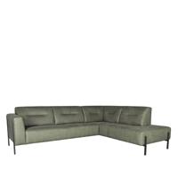 LABEL51 Hoekbank 'Napoli' Rechts, Micro Suede, kleur Groen - thumbnail