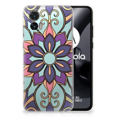 Motorola Edge 30 Neo | TPU Case | Purple Flower Motorola Edge 30 Neo | TPU Case | Purple Flower