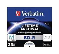 Verbatim MDISC BD-R met 25 GB - 4x brandsnelheid, duurzame Blu-Ray Disc, 5 Pack Jewel Case, zilver - thumbnail