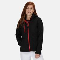 Ragetta RG702 Women´s Venturer 3-Layer Printable Hooded Softshell Jacket - Black/Classic Red - 36 (10) - thumbnail