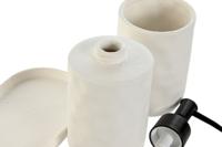 Badset Home ESPRIT Wit ABS Dolomite 17,5 x 9,5 x 18 cm 3 Onderdelen - thumbnail