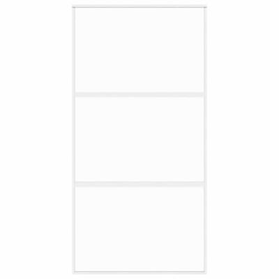 VidaXL Schuifdeur 102,5x205 cm gehard glas en aluminium wit