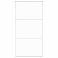 VidaXL Schuifdeur 102,5x205 cm gehard glas en aluminium wit - thumbnail