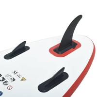 VidaXL Stand up paddleboardset opblaasbaar rood en wit - thumbnail